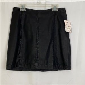 Free People Leather Skirt